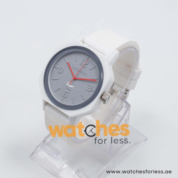 Lacoste Unisex Quartz White Silicone Strap Grey Dial 42mm Watch 2010689 - Image 5