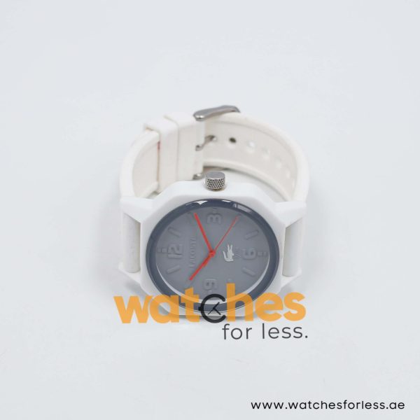 Lacoste Unisex Quartz White Silicone Strap Grey Dial 42mm Watch 2010689 - Image 3