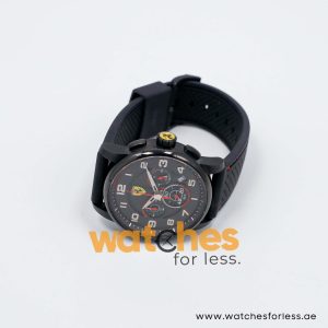 Ferrari Men’s Quartz Black Silicone Strap Black Dial 44mm Watch 830063/1