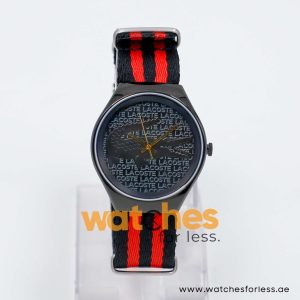 Lacoste Women’s Quartz Black & Red Nylon Strap Black Dial 38mm Watch 2000762/1