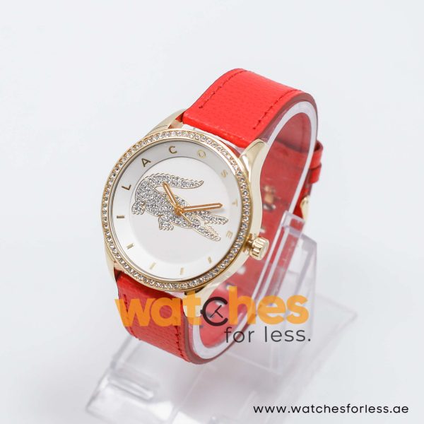 Lacoste Women’s Quartz Red Leather Strap White Dial 40mm Watch 2000820