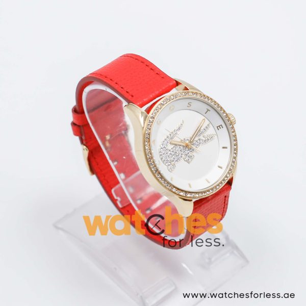 Lacoste Women’s Quartz Red Leather Strap White Dial 40mm Watch 2000820