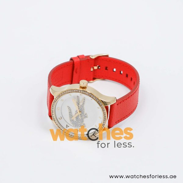 Lacoste Women’s Quartz Red Leather Strap White Dial 40mm Watch 2000820 - Image 3