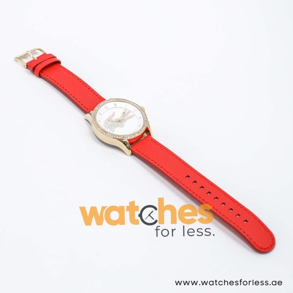 Lacoste Women’s Quartz Red Leather Strap White Dial 40mm Watch 2000820