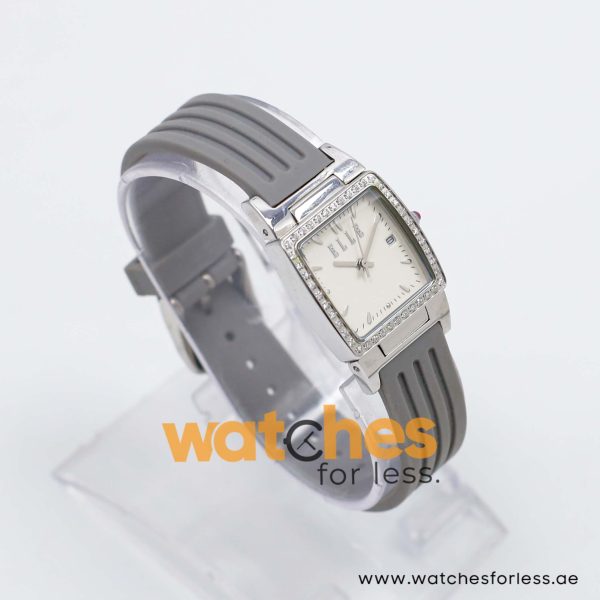 Elle Women’s Quartz Grey Silicone Strap Cream Dial 23mm Watch EL20039P05N