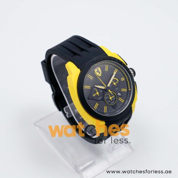 Ferrari Men’s Quartz Black Silicone Strap Black Dial 46mm Watch 830117/1