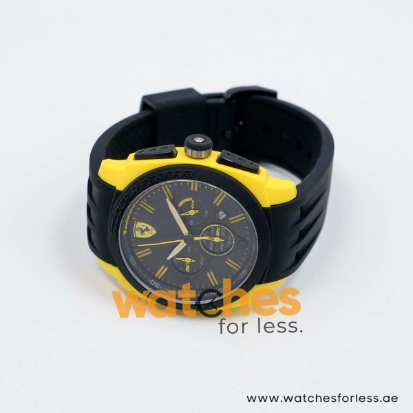 Ferrari Men’s Quartz Black Silicone Strap Black Dial 46mm Watch 830117/1