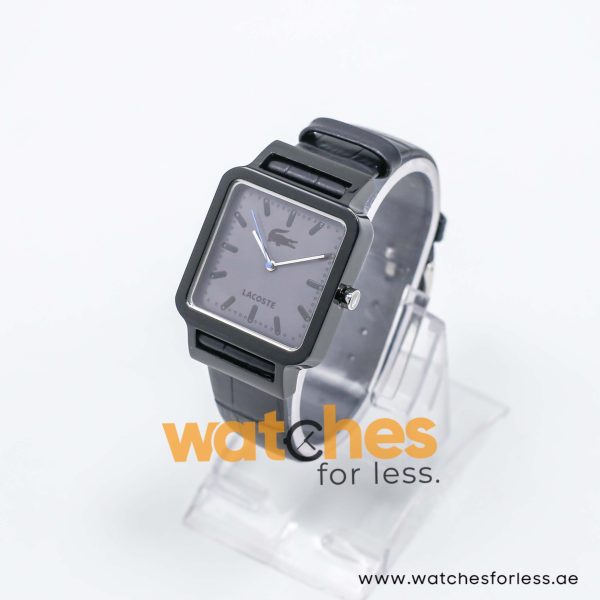 Lacoste Men’s Quartz Black Leather Strap Grey Dial 35mm Watch 2020022