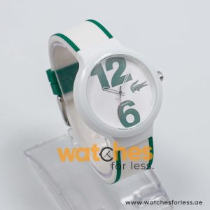 Lacoste Women’s/Kid’s Quartz White & Green Silicone Strap White Dial 40mm Watch 2010543