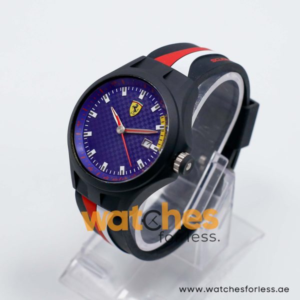 Ferrari Men’s Quartz Multi-Color Silicone Strap Blue Dial 44mm Watch 830010