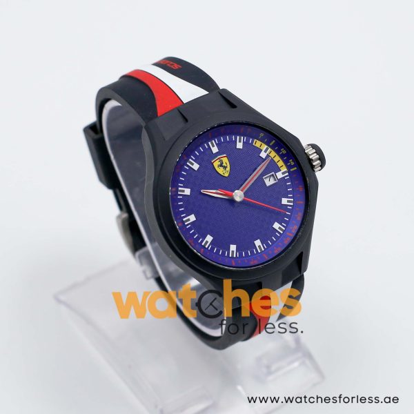 Ferrari Men’s Quartz Multi-Color Silicone Strap Blue Dial 44mm Watch 830010