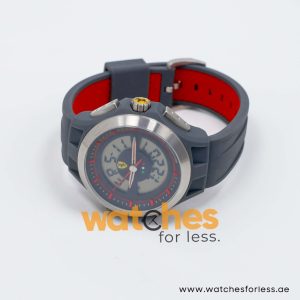 Ferrari Men’s Digital & Quartz Grey Silicone Strap Grey Dial 46mm Watch 830073