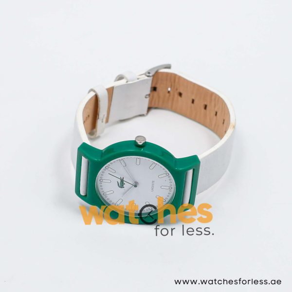 Lacoste Women’s Quartz White Leather Strap White Dial 39mm Watch 2010492