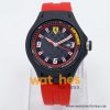 Ferrari Men’s Quartz Red Silicone Strap Black Dial 44mm Watch 830002