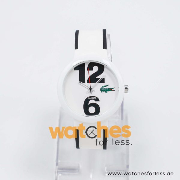 Lacoste Women’s/Kid’s Quartz White & Black Silicone Strap White Dial 40mm Watch 2010542