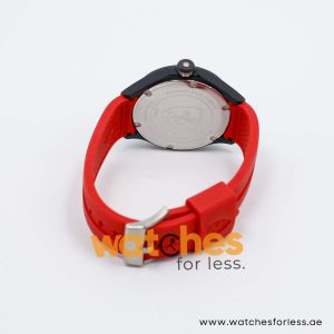 Ferrari Men’s Quartz Red Silicone Strap Black Dial 44mm Watch 830002