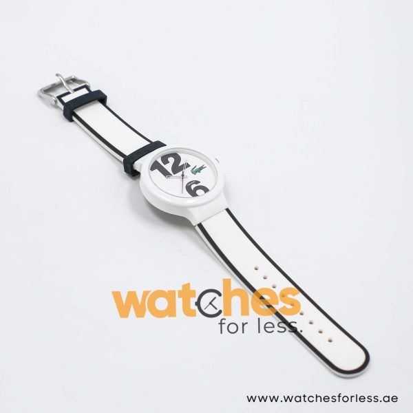 Lacoste Women’s/Kid’s Quartz White & Black Silicone Strap White Dial 40mm Watch 2010542