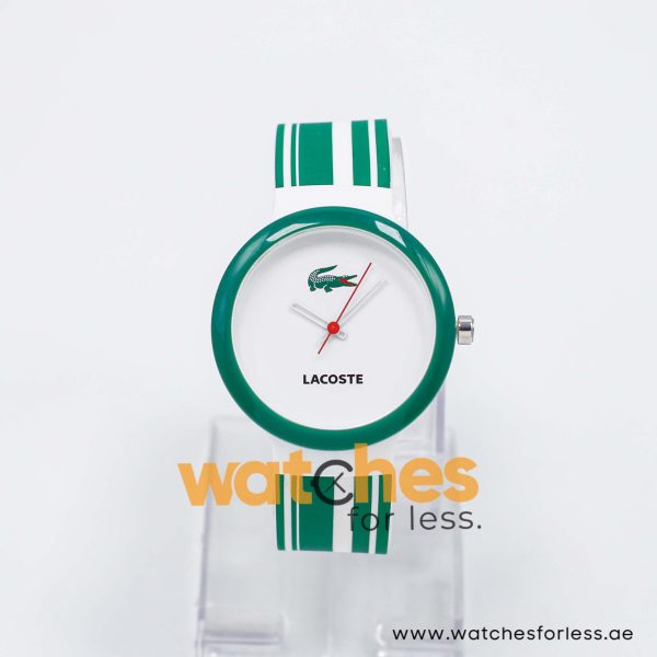 Lacoste Women’s/Kid’s Quartz White & Green Silicone Strap White Dial 40mm Watch 2010538