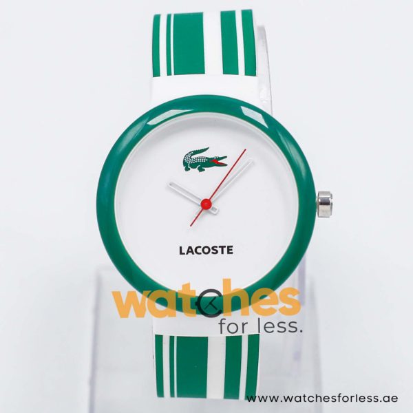 Lacoste Women’s/Kid’s Quartz White & Green Silicone Strap White Dial 40mm Watch 2010538