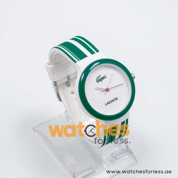 Lacoste Women’s/Kid’s Quartz White & Green Silicone Strap White Dial 40mm Watch 2010538