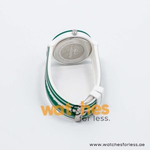 Lacoste Women’s/Kid’s Quartz White & Green Silicone Strap White Dial 40mm Watch 2010538