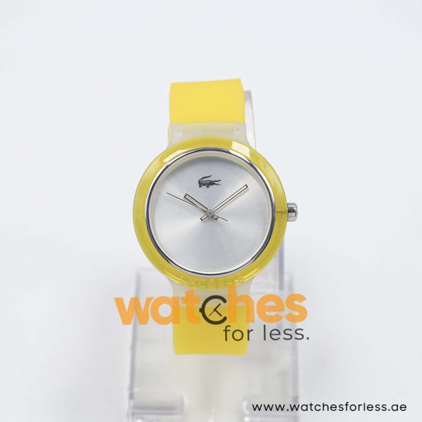 Lacoste Women’s/Kid’s Quartz Yellow Silicone Strap Silver Dial 40mm Watch 2020057