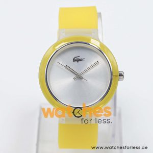 Lacoste Women’s/Kid’s Quartz Yellow Silicone Strap Silver Dial 40mm Watch 2020057