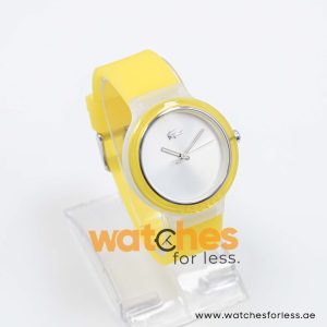 Lacoste Women’s/Kid’s Quartz Yellow Silicone Strap Silver Dial 40mm Watch 2020057