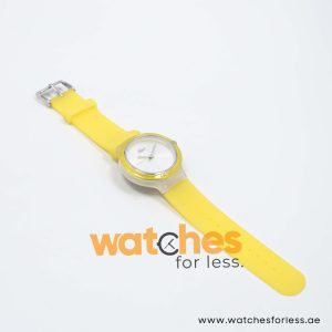 Lacoste Women’s/Kid’s Quartz Yellow Silicone Strap Silver Dial 40mm Watch 2020057