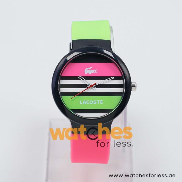 Lacoste Women’s/Kid’s Quartz Green & Pink Silicone Strap Multi Color Dial 40mm Watch 2020004