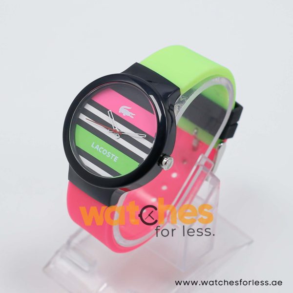 Lacoste Women’s/Kid’s Quartz Green & Pink Silicone Strap Multi Color Dial 40mm Watch 2020004