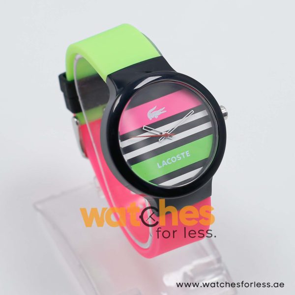 Lacoste Women’s/Kid’s Quartz Green & Pink Silicone Strap Multi Color Dial 40mm Watch 2020004