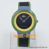 Lacoste Women’s/Kid’s Quartz Black & Green Silicone Strap Black & Yellow Dial 40mm Watch 2020033