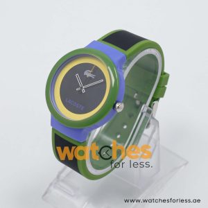 Lacoste Women’s/Kid’s Quartz Black & Green Silicone Strap Black & Yellow Dial 40mm Watch 2020033