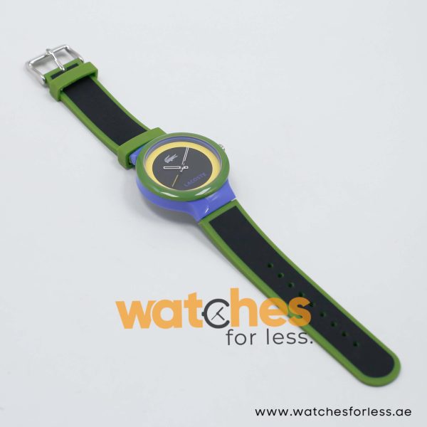 Lacoste Women’s/Kid’s Quartz Black & Green Silicone Strap Black & Yellow Dial 40mm Watch 2020033