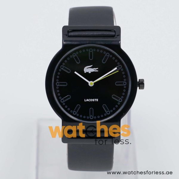 Lacoste Women’s Quartz Black Leather Strap Black Dial 39mm Watch 2010485