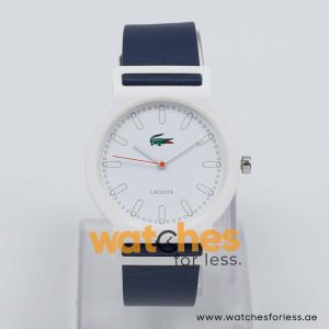 Lacoste Women’s Quartz Navy Blue Leather Strap White Dial 39mm Watch 2010484