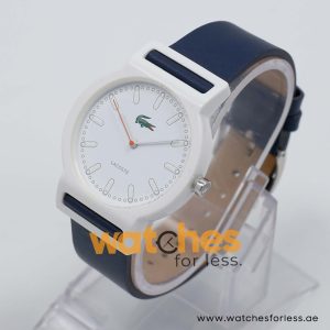 Lacoste Women’s Quartz Navy Blue Leather Strap White Dial 39mm Watch 2010484