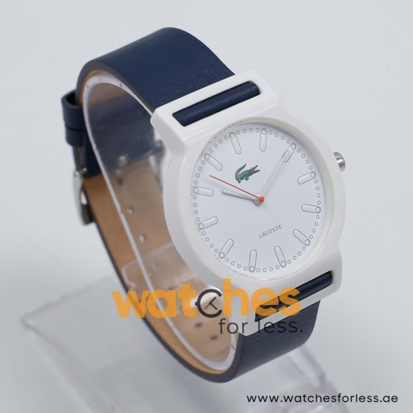 Lacoste Women’s Quartz Navy Blue Leather Strap White Dial 39mm Watch 2010484