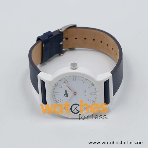 Lacoste Women’s Quartz Navy Blue Leather Strap White Dial 39mm Watch 2010484