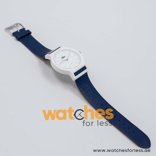 Lacoste Women’s Quartz Navy Blue Leather Strap White Dial 39mm Watch 2010484