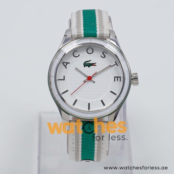 Lacoste Women’s Quartz Multi Color Nylon Strap White Dial 39mm Watch 2000769