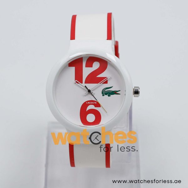 Lacoste Women’s/Kid’s Quartz White & Red Silicone Strap White Dial 40mm Watch 2010544