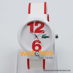 Lacoste Women’s/Kid’s Quartz White & Red Silicone Strap White Dial 40mm Watch 2010544