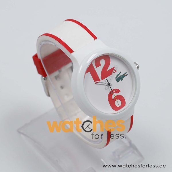 Lacoste Women’s/Kid’s Quartz White & Red Silicone Strap White Dial 40mm Watch 2010544