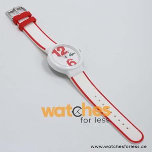 Lacoste Women’s/Kid’s Quartz White & Red Silicone Strap White Dial 40mm Watch 2010544