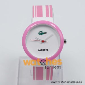 Lacoste Women’s/Kid’s Quartz Light Purple & White Silicone Strap White Dial 40mm Watch 2010540