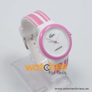 Lacoste Women’s/Kid’s Quartz Light Purple & White Silicone Strap White Dial 40mm Watch 2010540