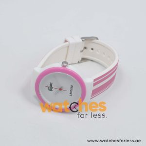 Lacoste Women’s/Kid’s Quartz Light Purple & White Silicone Strap White Dial 40mm Watch 2010540