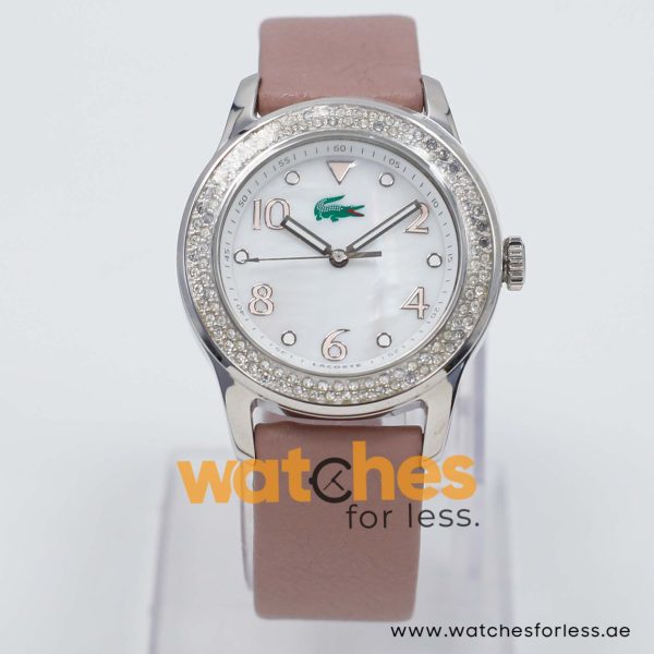 Lacoste Women’s Quartz Fone Leather Strap Mother Of Pearl Dial 38mm Watch 2000663/1